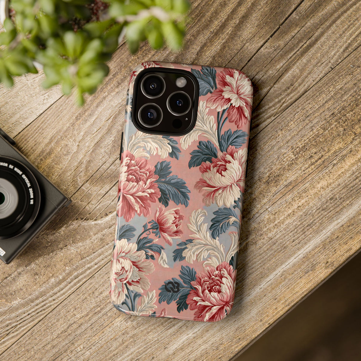 Blush Peony Jacquard · Tough Phone Case for iPhone · Pink