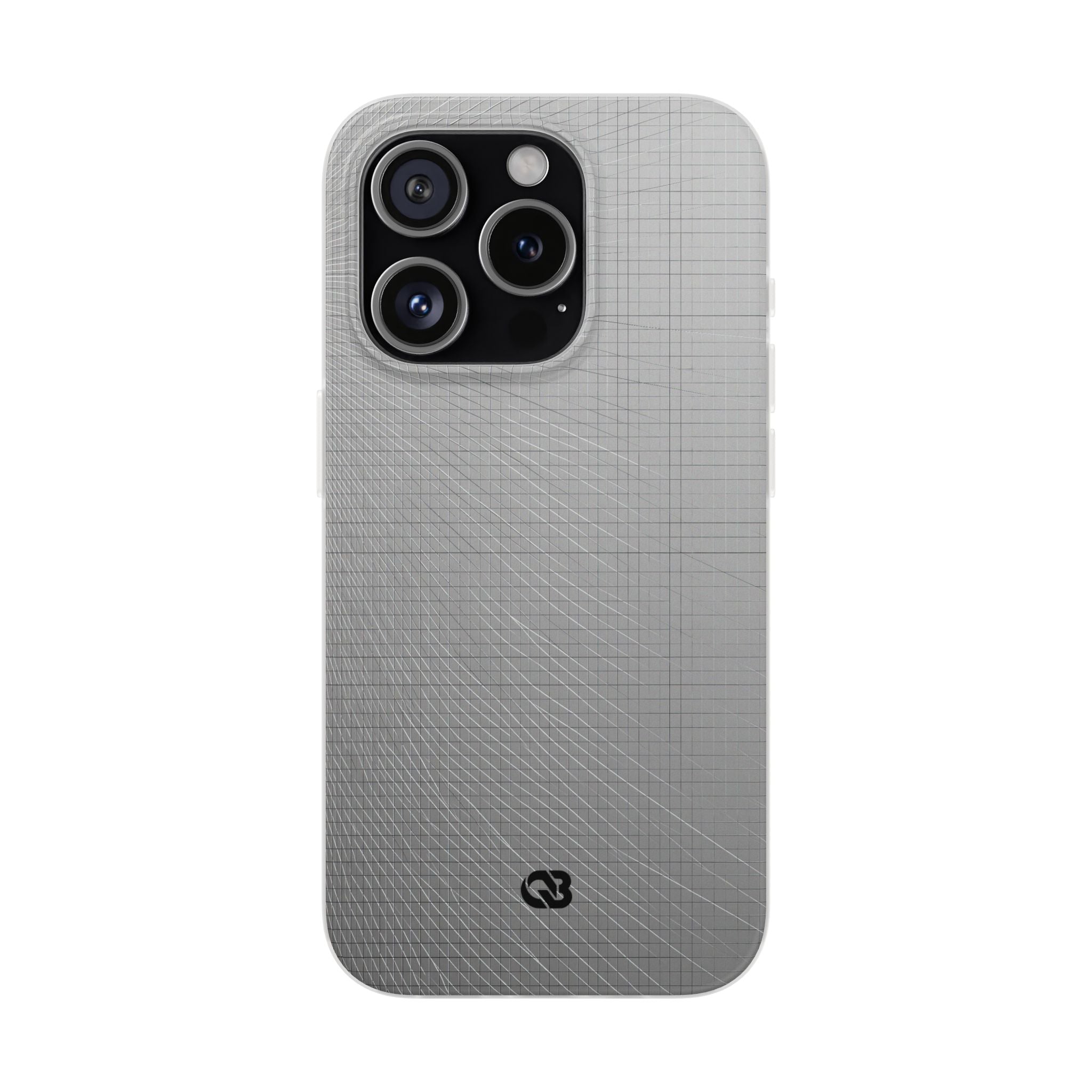 Grey Lite Phone Case for iPhone - Chrome Mesh Warp