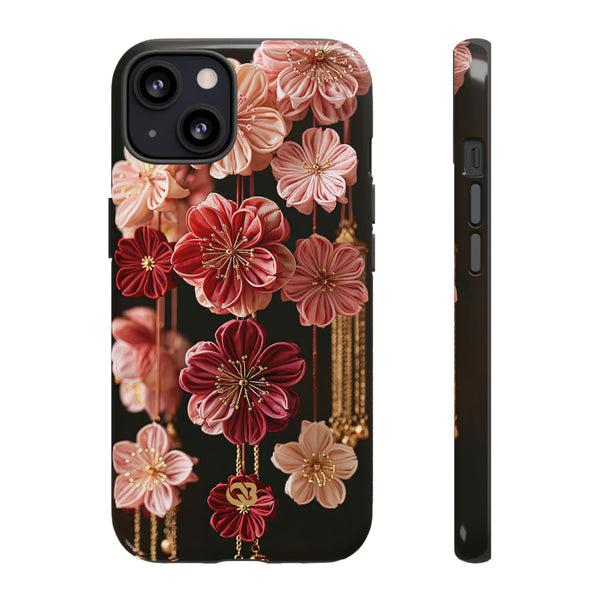 Silk Blossom Kanzashi · Tough Phone Case for iPhone · Pink