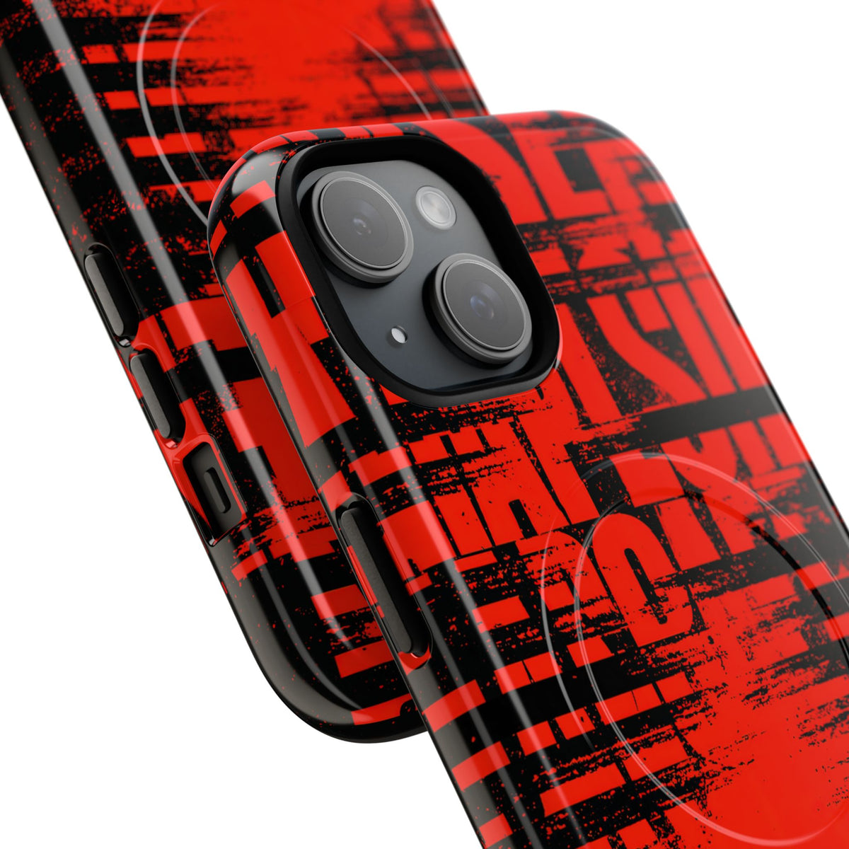 Crimson Redaction · Tough 2.0 Magnetic Phone Case for iPhone · Black