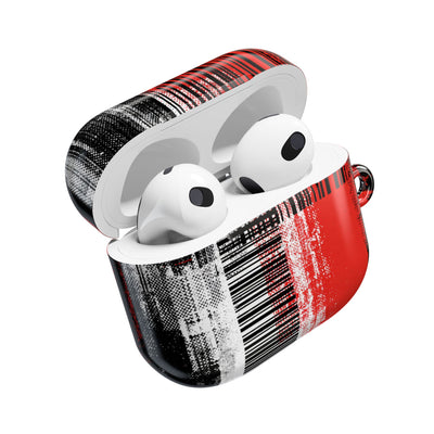 Distorted Barcode · Hard Case for AirPods & AirPods Pro · Black
