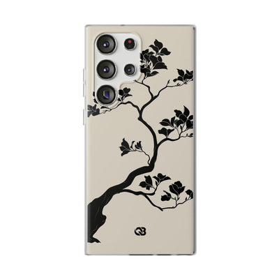 Beige Lite Phone Case for Samsung - Obsidian Bonsai Silhouette