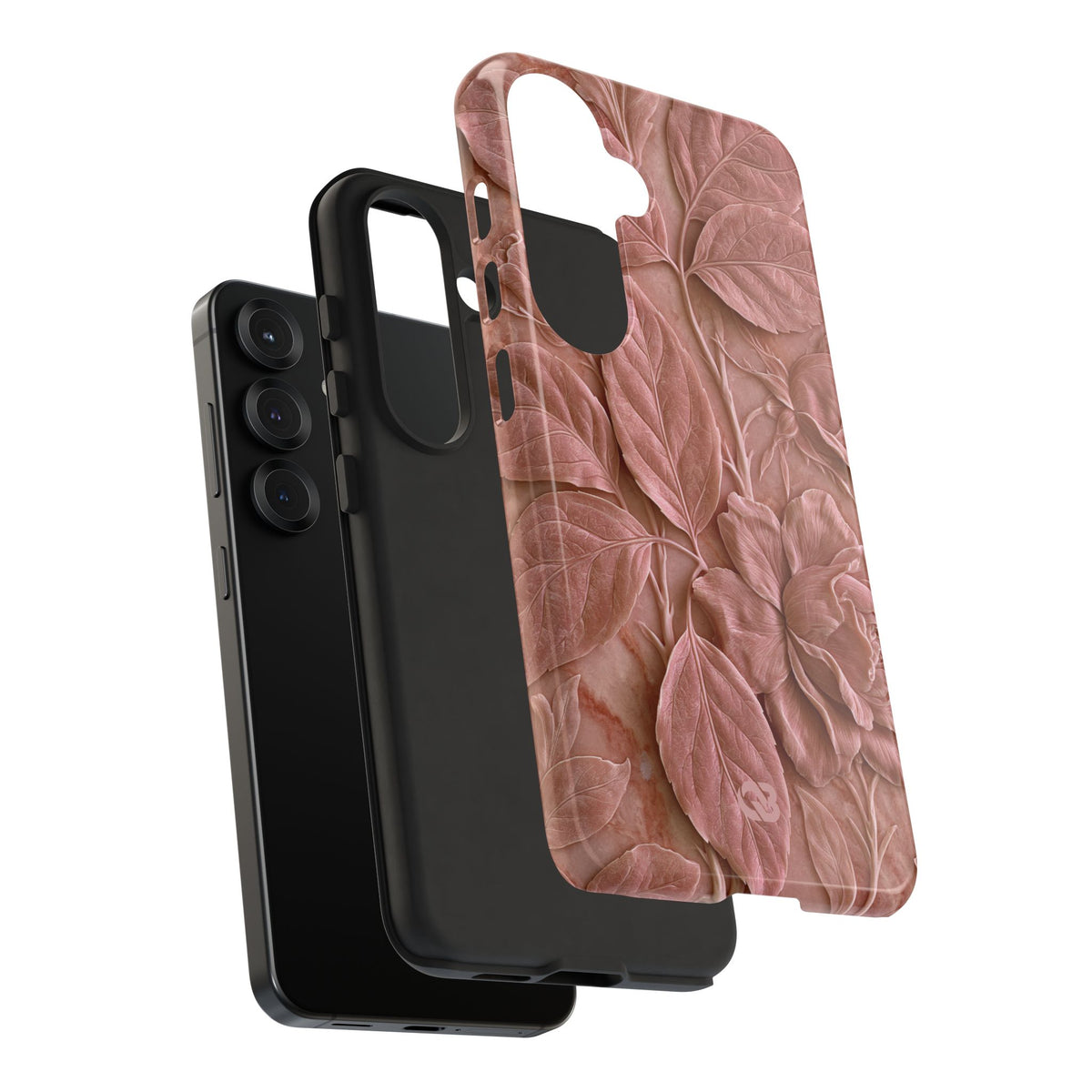 Blush Rose Relief · Tough Phone Case for Samsung · Pink