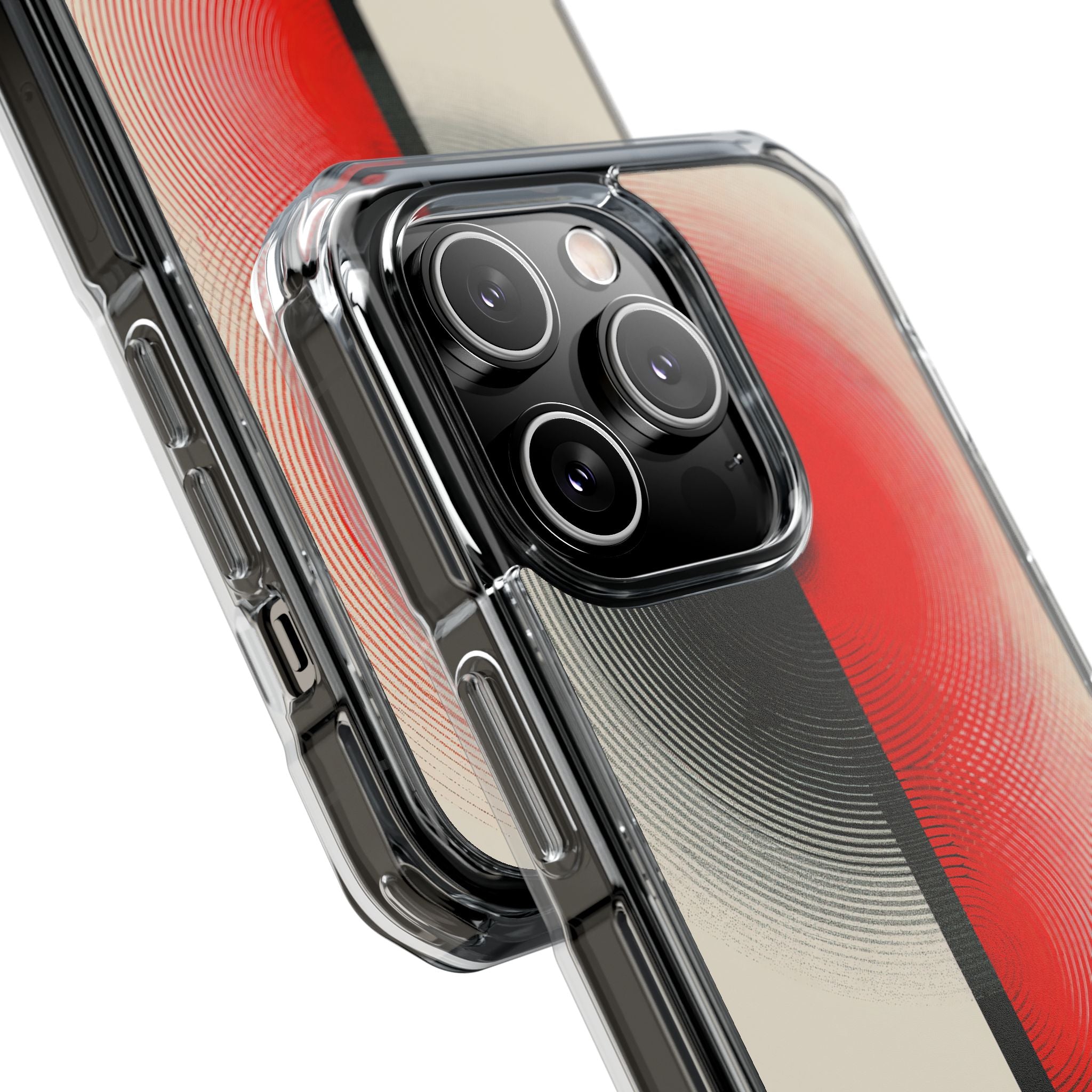 Red Impact MagSafe Phone Case for iPhone - Split Signal Red