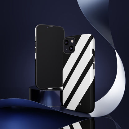 Diagonal Bands Noir iPhone 13 Case - Tough