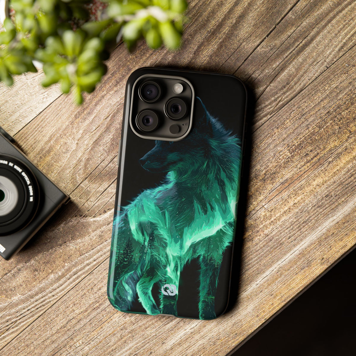Nordic Aurora Fox · Tough Phone Case for iPhone · Teal