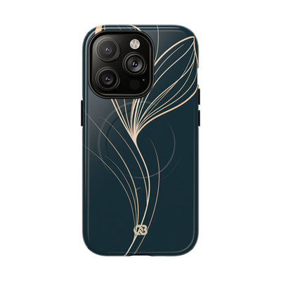 Teal Tough 2.0 Magsafe Phone Case for iPhone - Sandstone Silk Flora