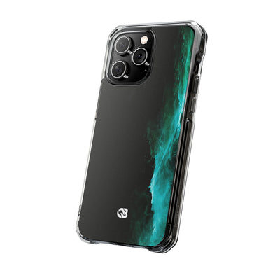 Luminous Plume · Clear Impact Magnetic Phone Case for iPhone · Teal