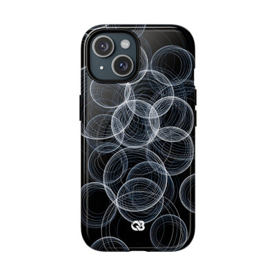 Black Tough 2.0 Magsafe Phone Case for iPhone - Frosted Ring Matrix