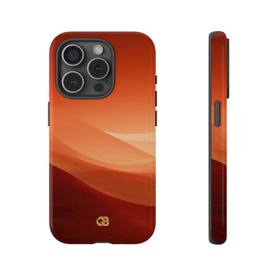 Orange Tough Phone Case for iPhone - Crimson Dune Gradient