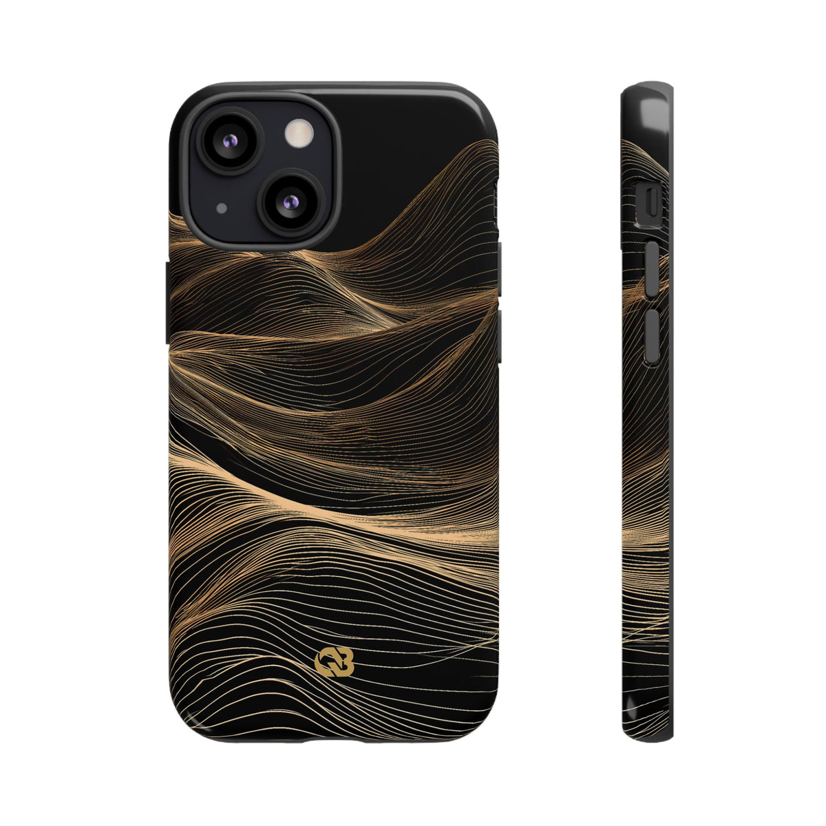 Gilded Ridge Lines · Tough Phone Case for iPhone · Black