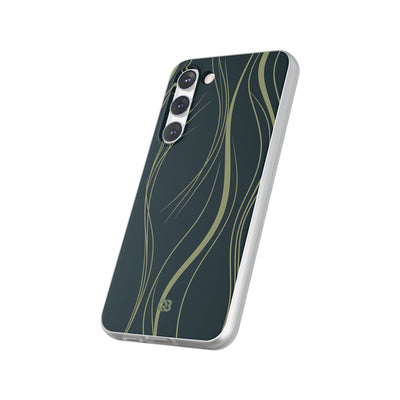 Green Lite Phone Case for Samsung - Obsidian Sage Flow