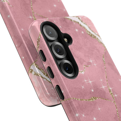 Rose Sparkle Marble · Tough Phone Case for Samsung