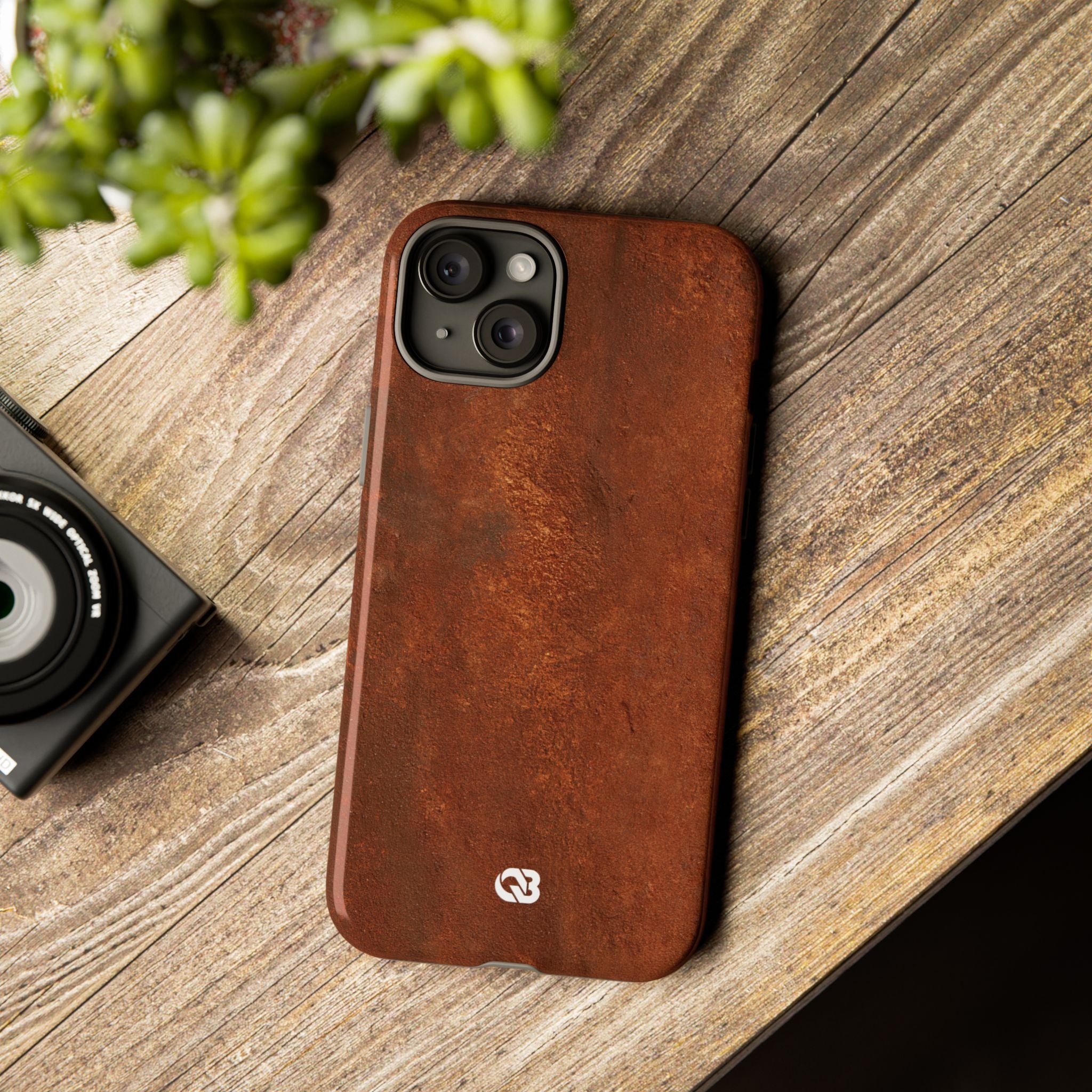 Orange Tough Phone Case for iPhone - Oxidized Iron Crust