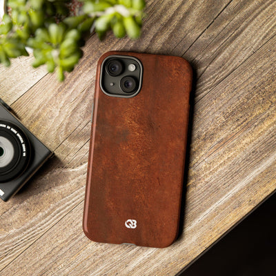 Orange Tough Phone Case for iPhone - Oxidized Iron Crust