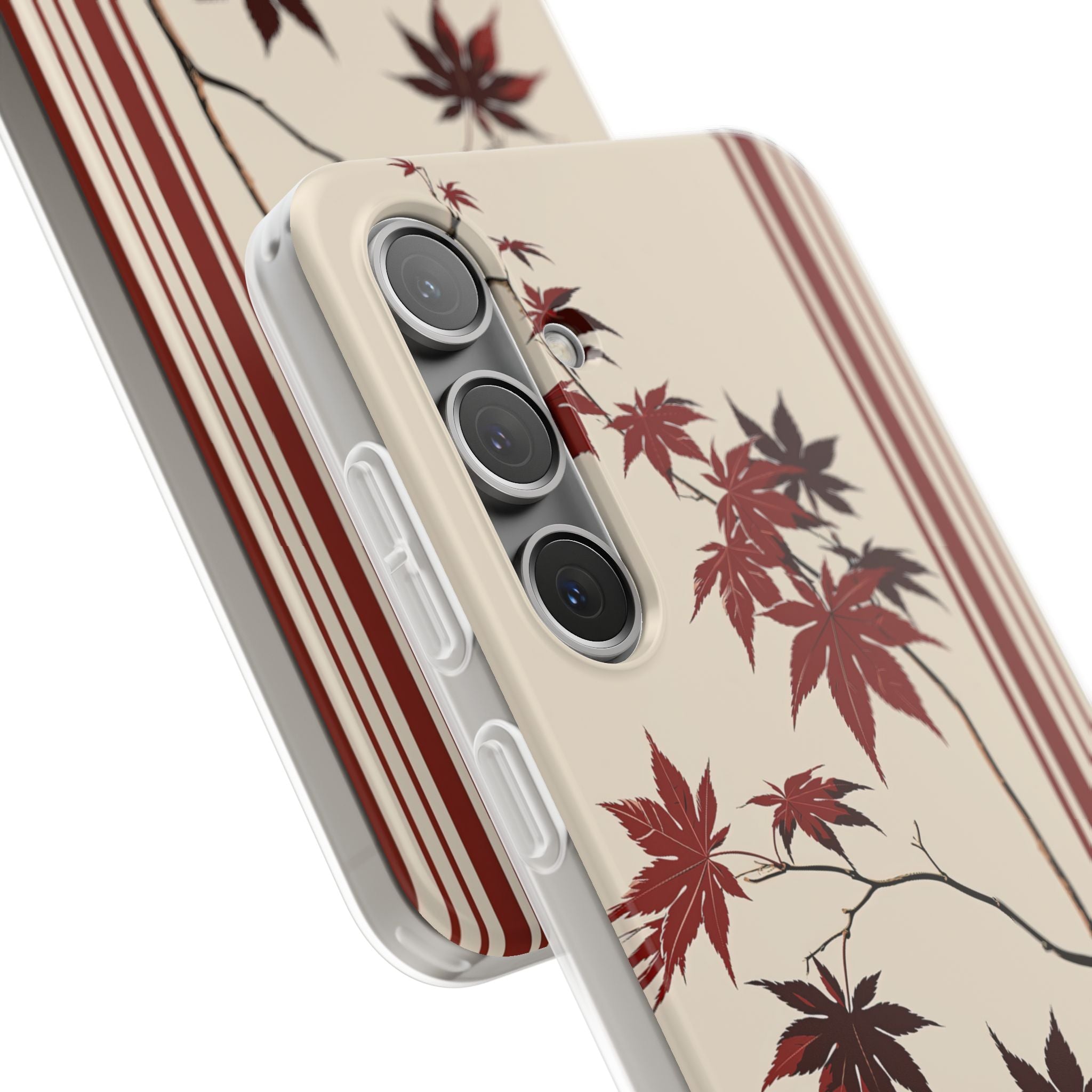 Red Lite Phone Case for Samsung - Crimson Momiji Stripe