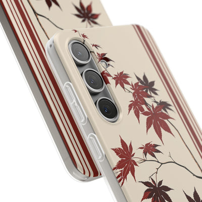 Red Lite Phone Case for Samsung - Crimson Momiji Stripe