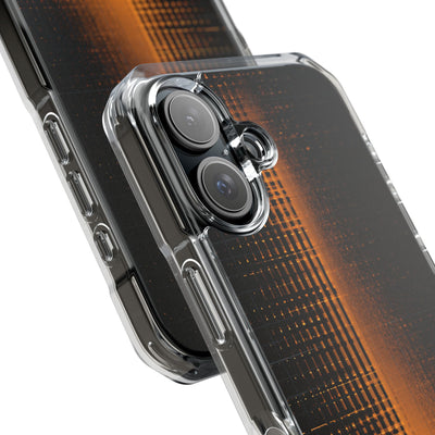 Amber Frequency · Clear Impact Magnetic Phone Case for iPhone · Orange