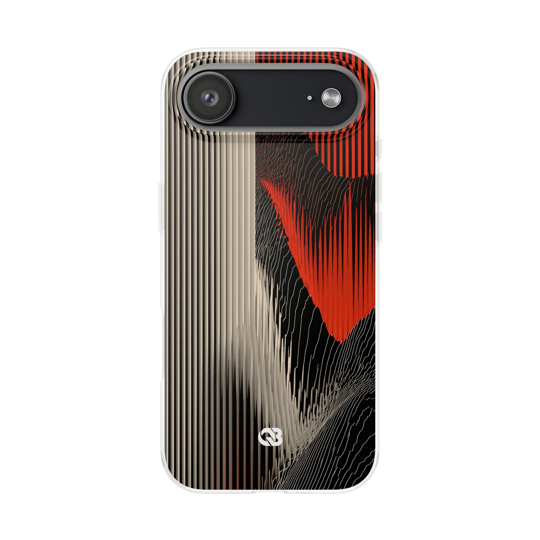 Red Lite Phone Case for iPhone - Crimson Pulse Topo