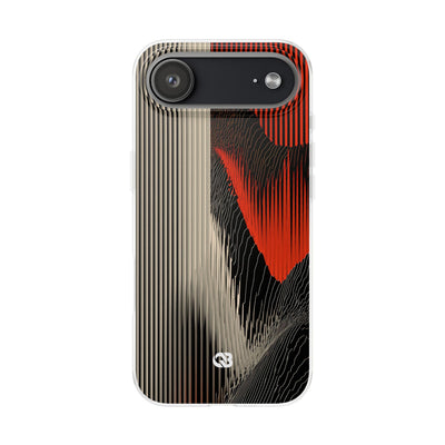 Red Lite Phone Case for iPhone - Crimson Pulse Topo
