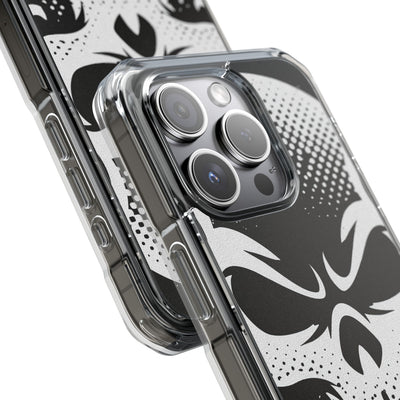 Phantom Halftone · Clear Impact Magnetic Phone Case for iPhone ·  Black