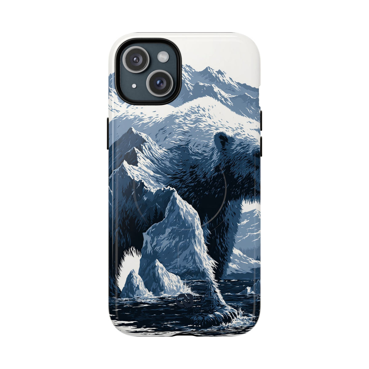 Fjord Summit Bear · Tough 2.0 Magnetic Phone Case for iPhone · Blue
