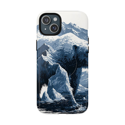 Fjord Summit Bear · Tough 2.0 Magnetic Phone Case for iPhone · Blue
