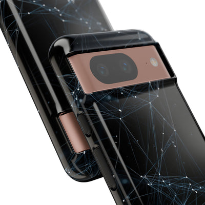 Black Tough Phone Case for Google Pixel - Arctic Neural Mesh