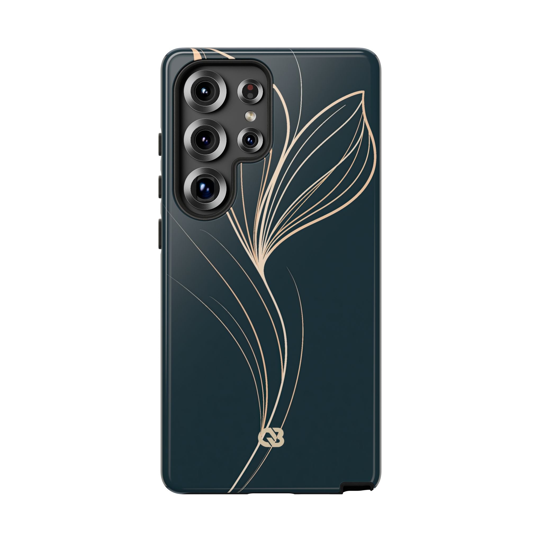 Teal Tough Phone Case for Samsung - Sandstone Silk Flora