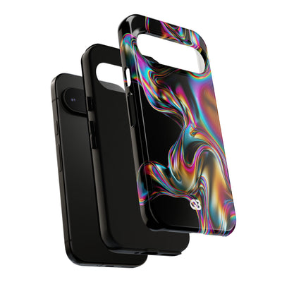 Purple Tough Phone Case for Google Pixel - Liquid Neon Chrome