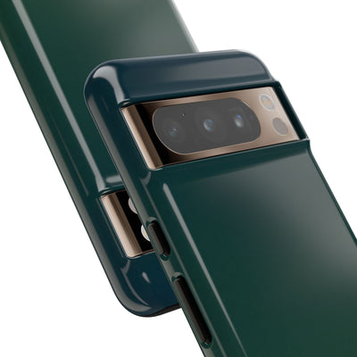 Green Tough Phone Case for Google Pixel - Midnight Pine Horizon