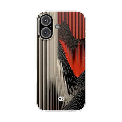 Red Lite Phone Case for iPhone - Crimson Pulse Topo
