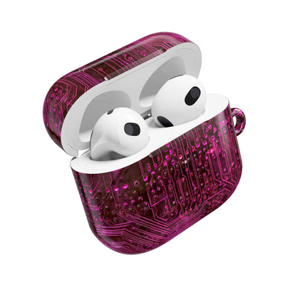 Magenta Circuit Trace · Hard Case for AirPods & AirPods Pro · Pink