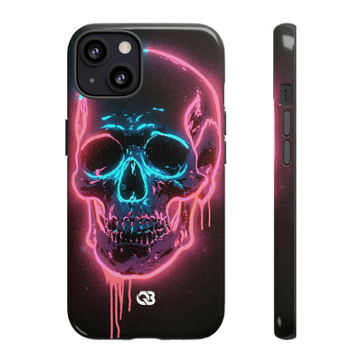Neon Drip Skull · Tough Phone Case for iPhone · Black