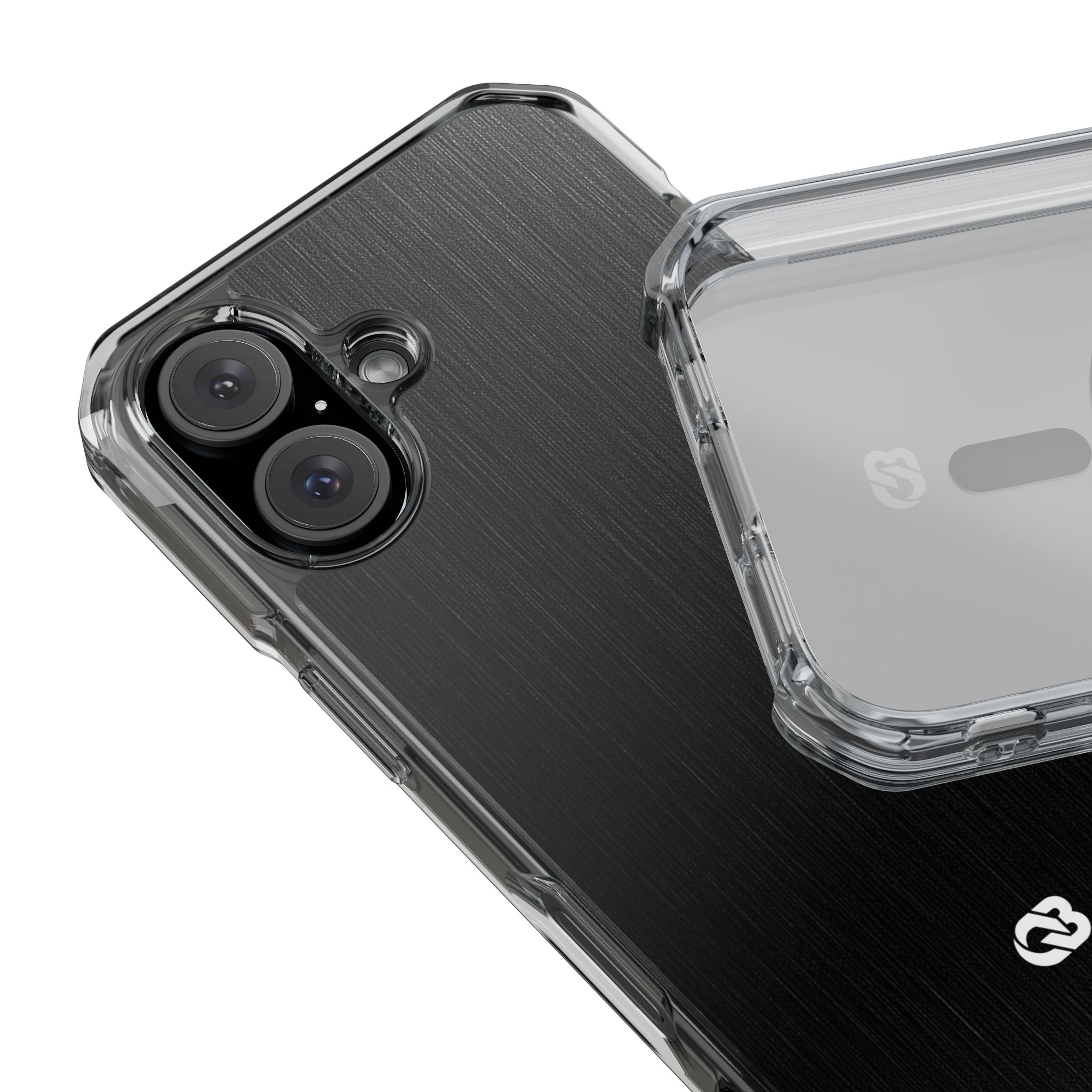 Black Impact MagSafe Phone Case for iPhone - Brushed Obsidian Slate