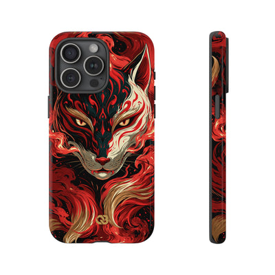 Crimson Kitsune Spirit · Tough Phone Case for iPhone · Red