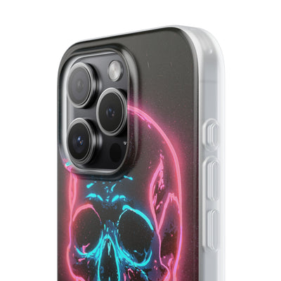 Neon Drip Skull · Lite Phone Case for iPhone ·  Black