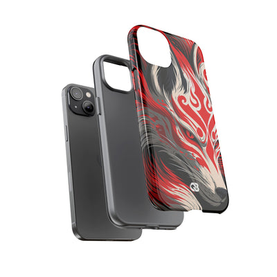 Crimson Kitsune Spirit · Tough Phone Case for iPhone · Red