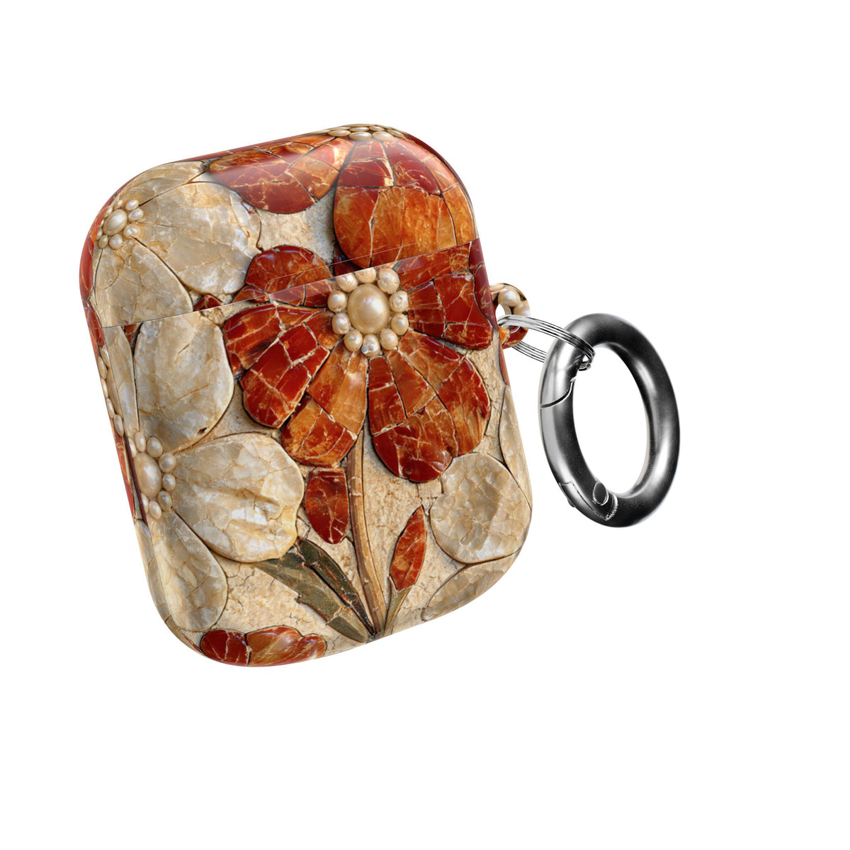 Carnelian Pearl Bloom · Hard Case for AirPods & AirPods Pro · Orange