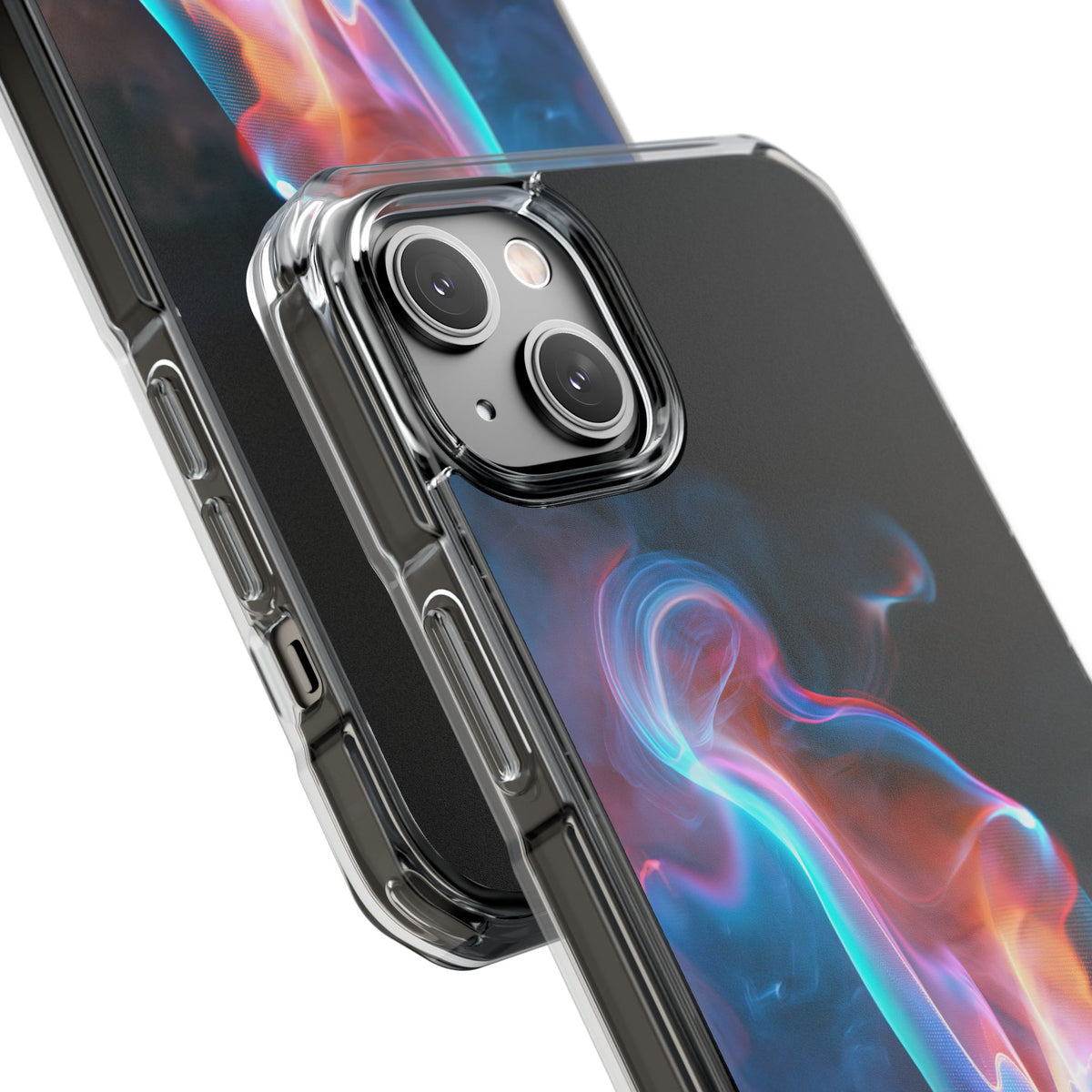 Neon Waveform · Clear Impact Magnetic Phone Case for iPhone · Black