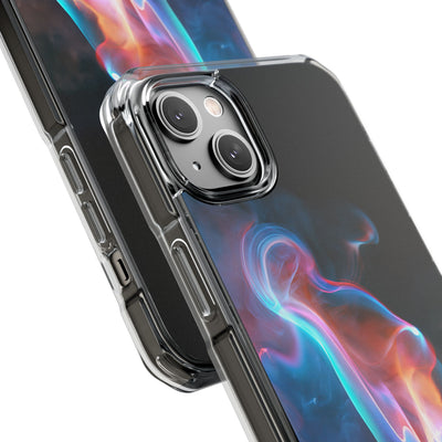 Neon Waveform · Clear Impact Magnetic Phone Case for iPhone · Black