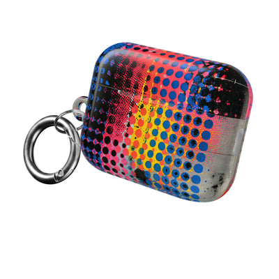 Chromatic Halftone Grid · Hard Case for AirPods & AirPods Pro · Blue