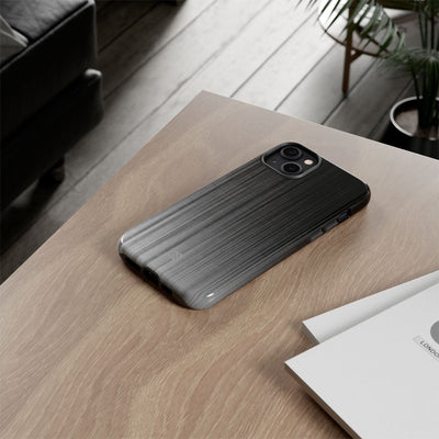 Grey Tough Phone Case for iPhone - Static Vertical Dither
