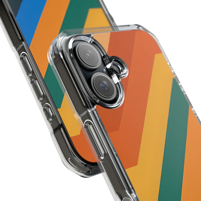 Retro Ridge Lines · Impact Coque de téléphone pour iPhone · Magsafe