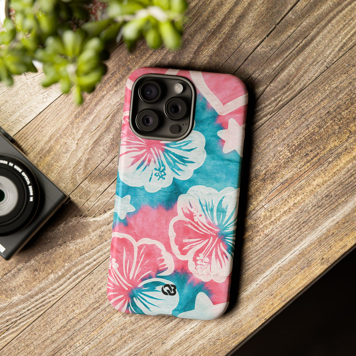 Tropical Hibiscus Bloom · Tough Phone Case for iPhone · Teal
