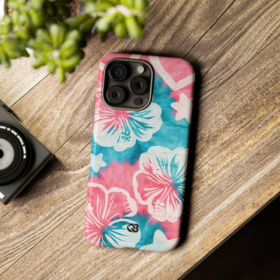 Tropical Hibiscus Bloom · Tough Phone Case for iPhone · Teal