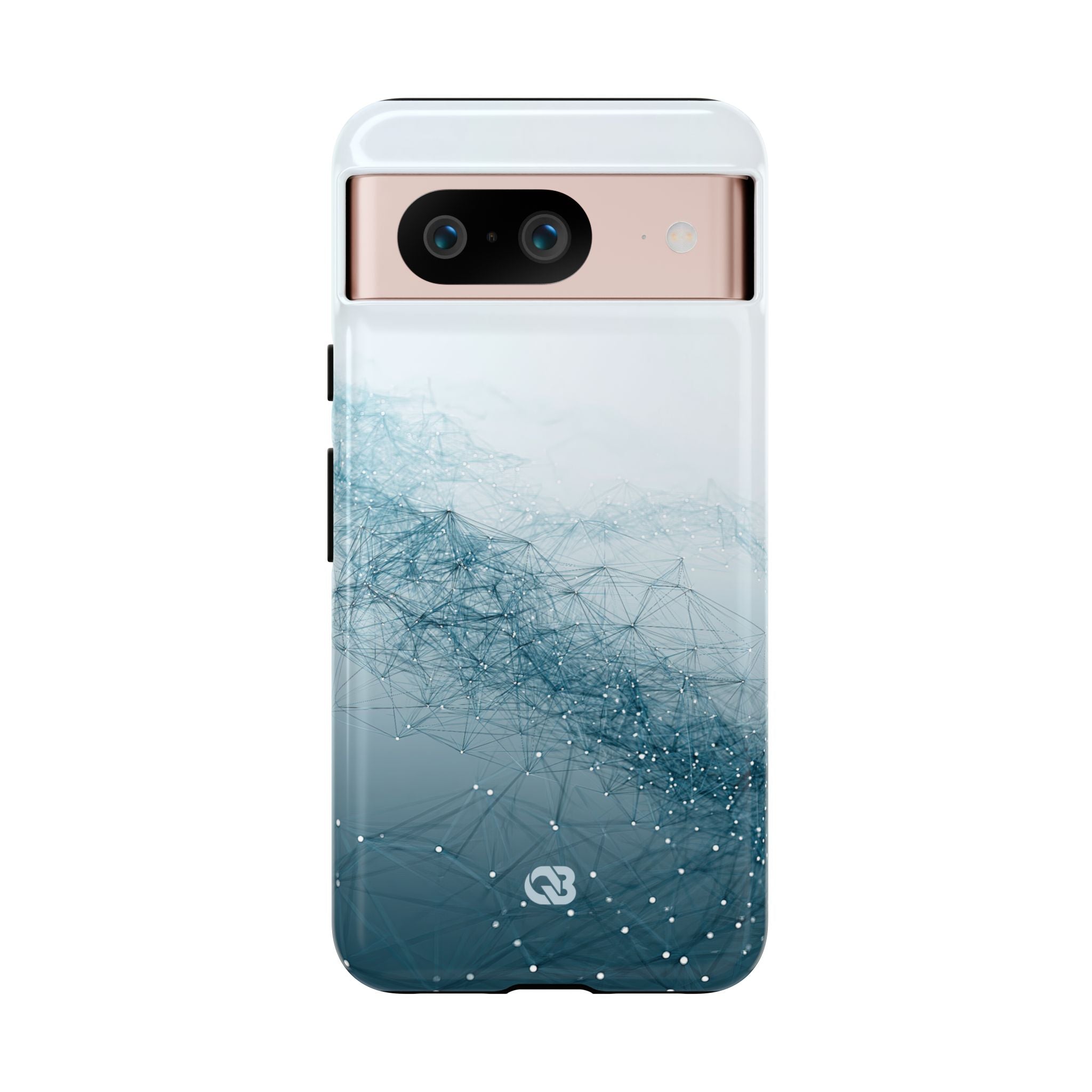 Teal Tough Phone Case for Google Pixel - Cyan Vector Lattice