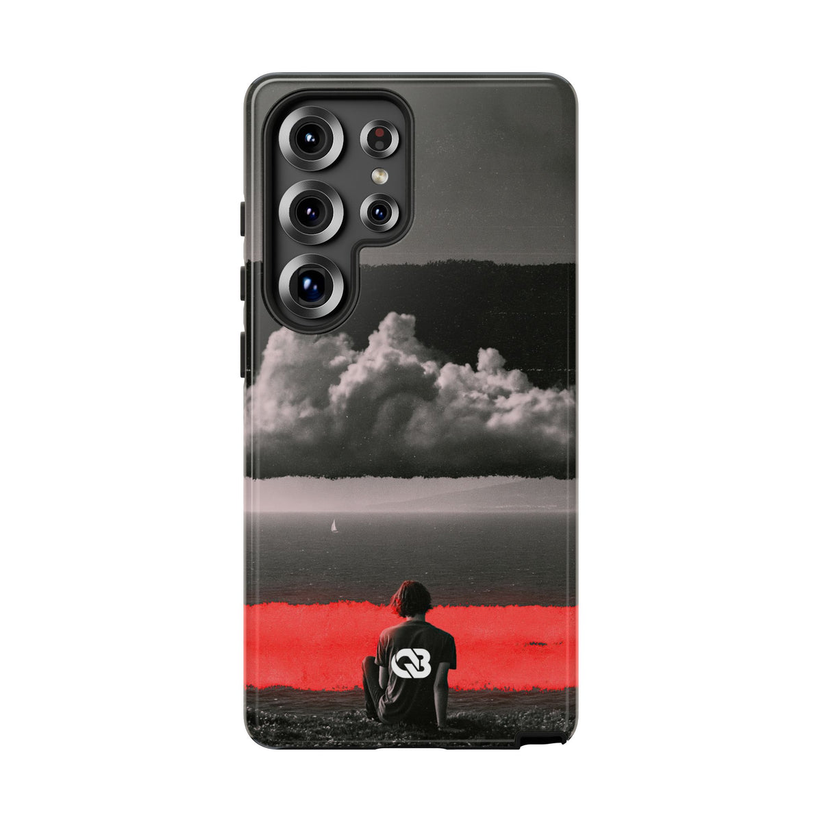 Crimson Horizon · Tough Phone Case for Samsung · Black