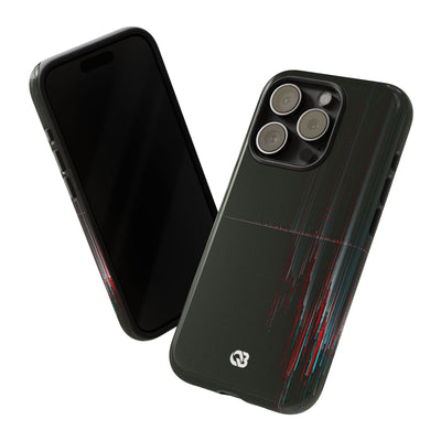 Black Tough Phone Case for iPhone - Corrupted Data Stream