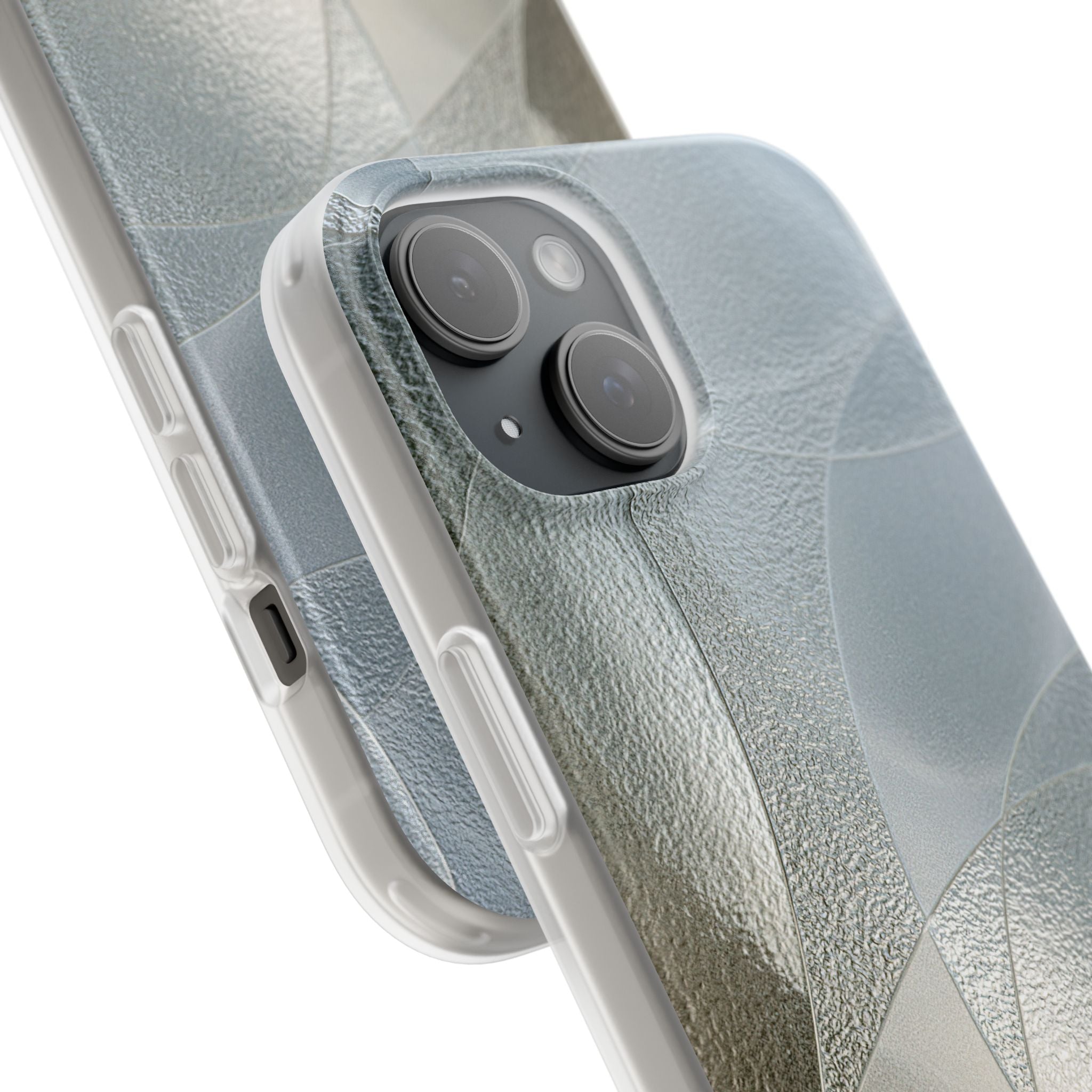 Silver Lite Phone Case for iPhone - Frosted Silver Mosaic